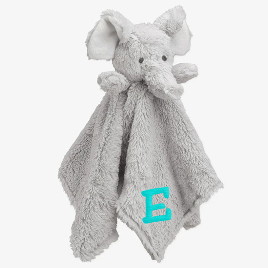 Personalized Blankies Elegant Baby Grey Elephant Moonbeam Baby