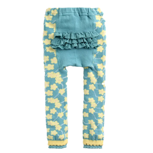 Vaenait Baby Ruffled Leggings  Mint Floral Accessories Vaenait Baby