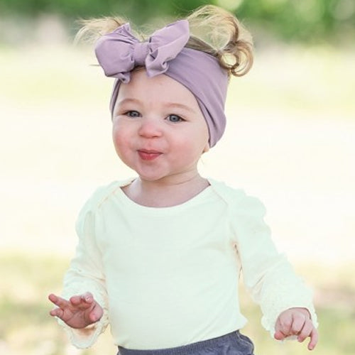 Headband Bow by Ruffle Butts - Lavender Accessories Ruffle Butts