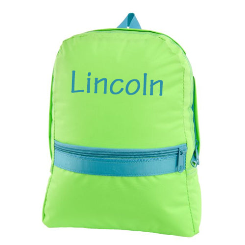 Personalized Backpack by Mint  Lime & Aqua Discontinued Discontinued