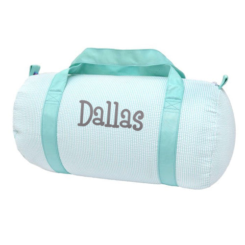 Personalized Duffel Bag by Mint Mint Seersucker Discontinued Discontinued