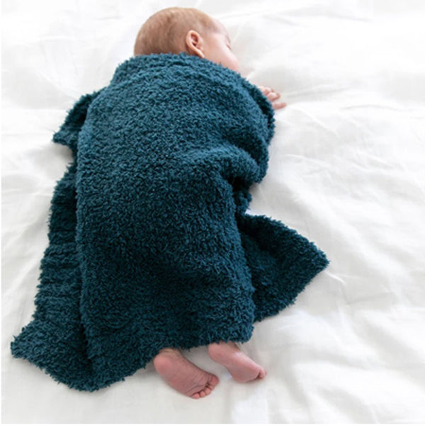 Personalized Baby Blanket (Mini 15x20) Nautical Blue Bamboni Baby Blankets Saranoni