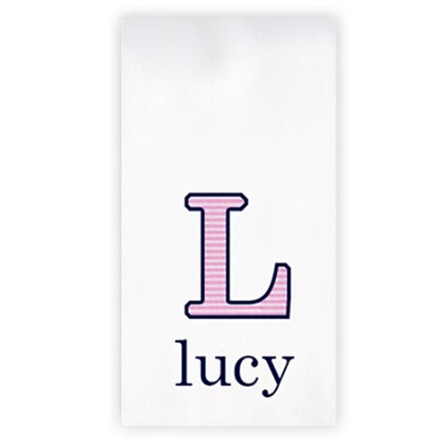 Applique Burp Cloth Navy Outline & Hot Pink Stripe Burp Cloths Moonbeam Baby