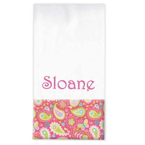 Personalized Burp Cloth Paisley Play Burp Cloths Moonbeam Baby