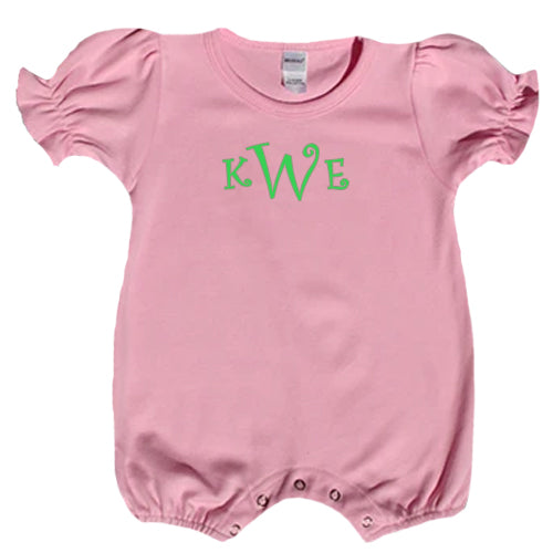 Personalized Girl's Light Pink Romper Discontinued Discontinued