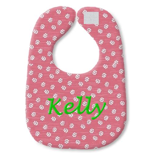 Personalized Bib Pink Rosies Bibs Moonbeam Baby