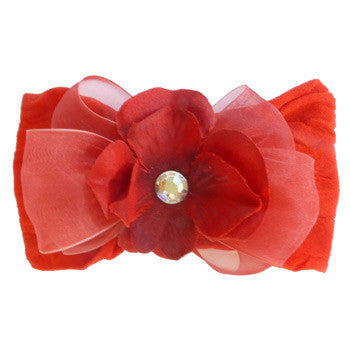 Large Headband Bow - Red Discontinued Moonbeam Baby