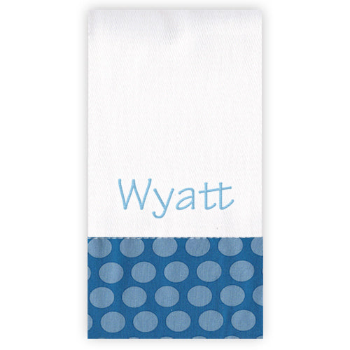 Personalized Burp Cloth  Rover Dot Discontinued Moonbeam Baby
