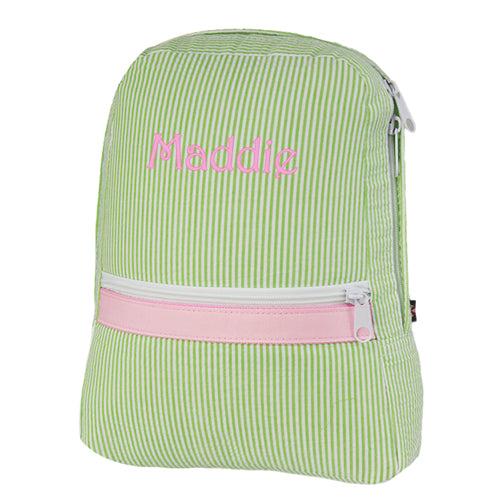 Personalized Backpack by Mint  Sweet Pea Seersucker Backpacks and Lunch Boxes Mint