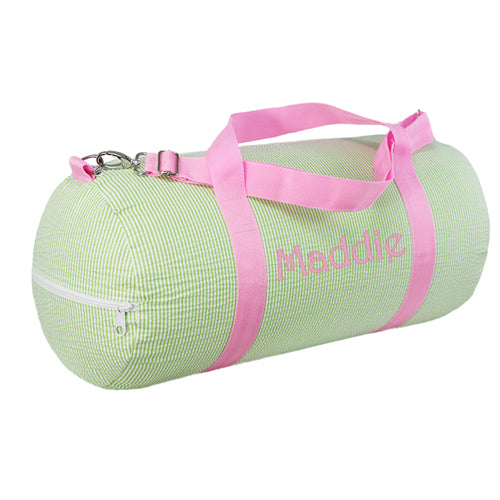 Personalized Weekender Duffel Bag by Mint Sweet Pea Seersucker Bags & Totes Mint