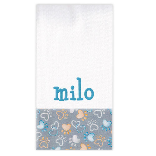 Personalized Burp Cloth  Think Pawsitive Burp Cloths Moonbeam Baby
