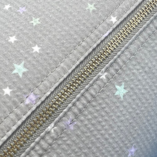 Cosmo Bag by Mint Stars on Grey Seersucker Bags & Totes Mint