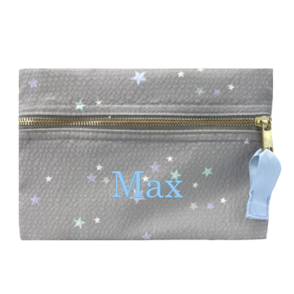 Cosmo Bag by Mint Stars on Grey Seersucker Bags & Totes Mint