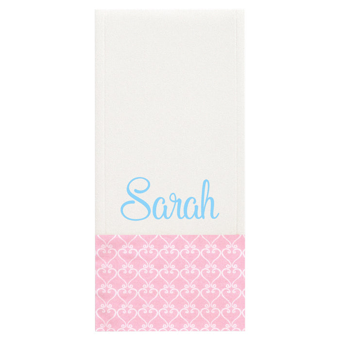 Personalized Burp Cloth Heart Scroll Burp Cloths Moonbeam Baby