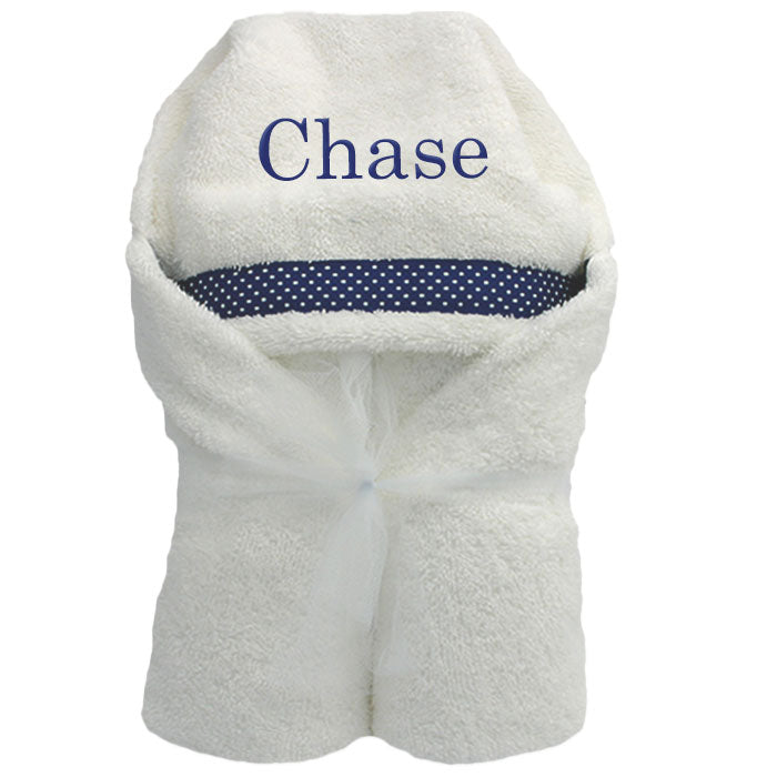Hooded Towel  White Petite Collection