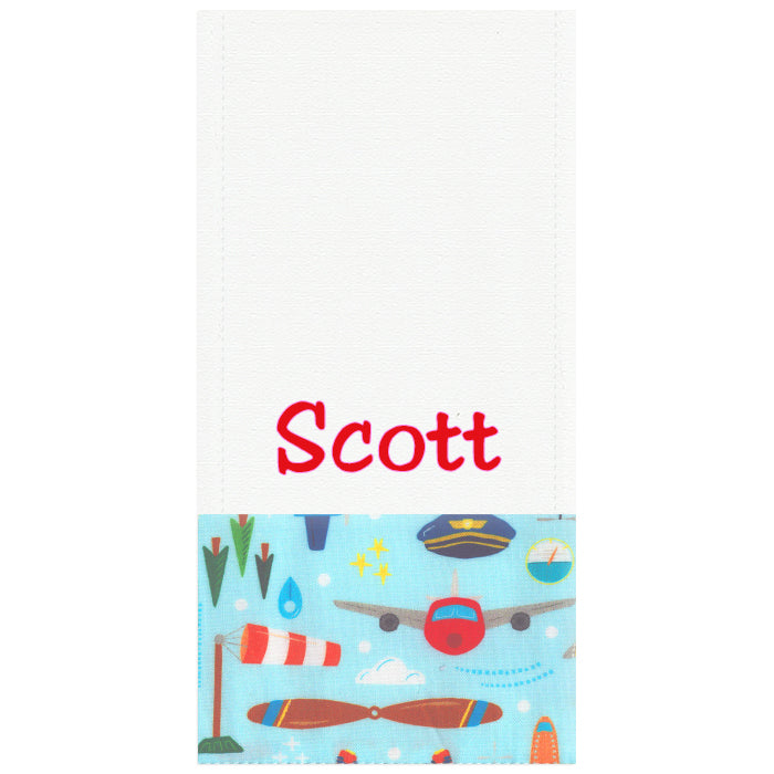 Personalized Burp Cloth Airplane Burp Cloths Moonbeam Baby