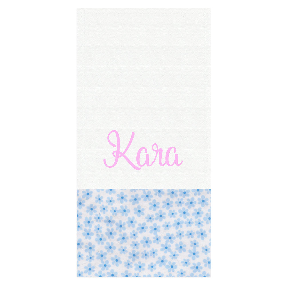 Personalized Burp Cloth Blooming Daisies Burp Cloths Moonbeam Baby