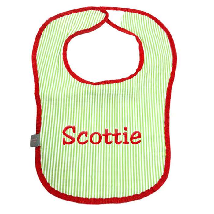 Personalized Bib  Christmas Bibs Mint   