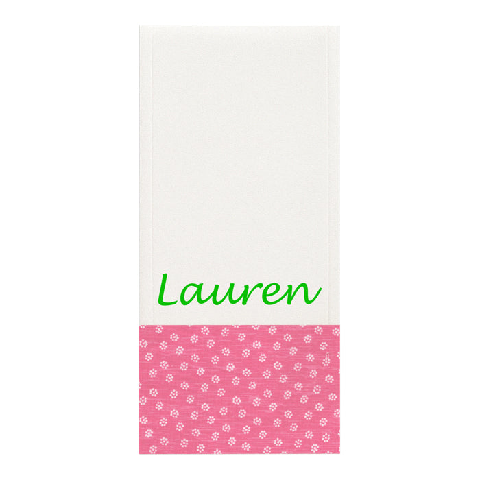 Personalized Burp Cloth Pink Rosies Burp Cloths Moonbeam Baby