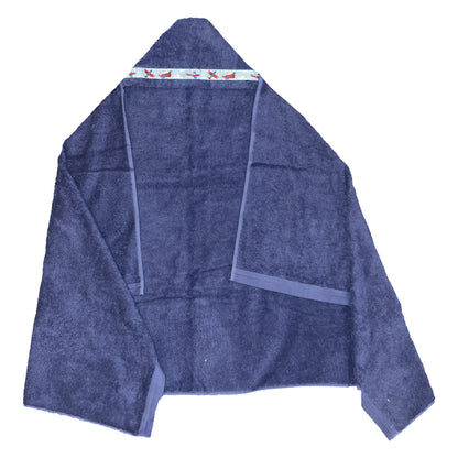 Hooded Towel True Blue Petite Collection Hooded Towels Moonbeam Baby