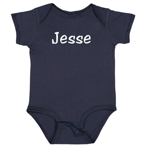 Personalized Onesie   Navy Short Sleeve Personalized Printed Tees Kristi   