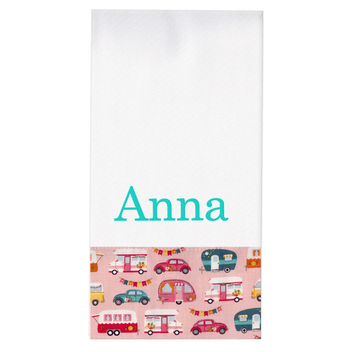 Personalized Burp Cloth Glamping Burp Cloths Moonbeam Baby