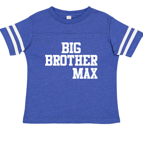 Big Brother Football Style Short Sleeve Tee in Royal Big Brother & Little Brother Shirts Kristi