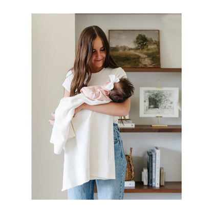 Personalized Baby Blanket  Heirloom Cotton Knit - Ivory