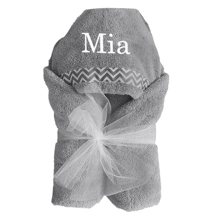Hooded Towel Light Grey Collection Hooded Towels Moonbeam Baby