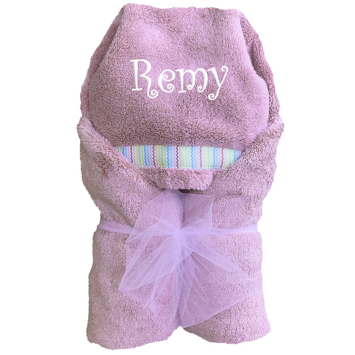 Hooded Towel Lilac Pink Collection Hooded Towels Moonbeam Baby