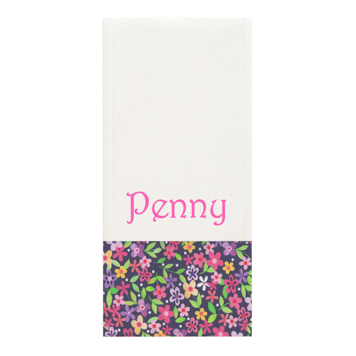Personalized Burp Cloth Midnight Floral Burp Cloths Moonbeam Baby
