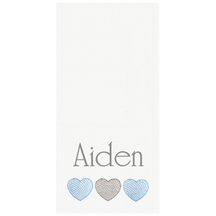 Personalized Burp Cloth Much Love Light Blue Burp Cloths Moonbeam Baby