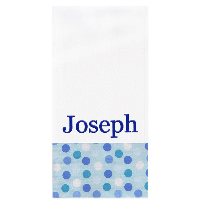 Personalized Burp Cloth Multi Blue Circles Burp Cloths Moonbeam Baby