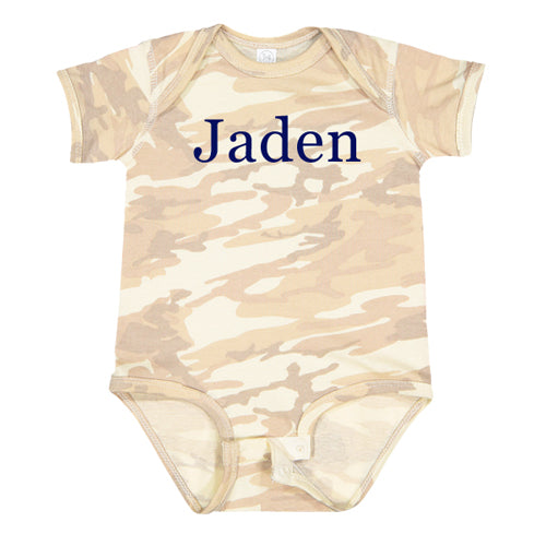 Personalized Onesie Natural Camo Personalized Printed Tees Kristi