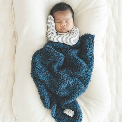 Personalized Baby Blanket (Mini 15x20) Nautical Blue Bamboni Baby Blankets Saranoni