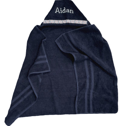 Hooded Towel Navy Collection Hooded Towels Moonbeam Baby