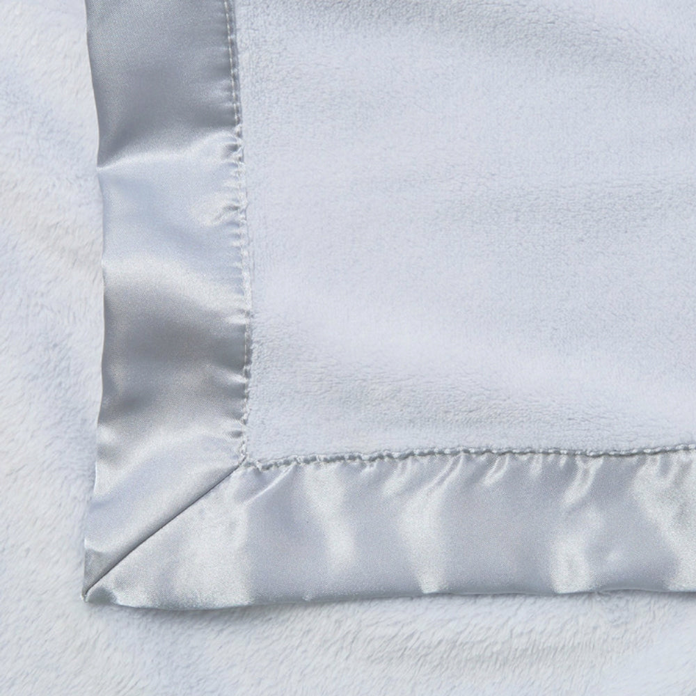 Personalized Baby Blanket  Silver Blue by Elegant Baby