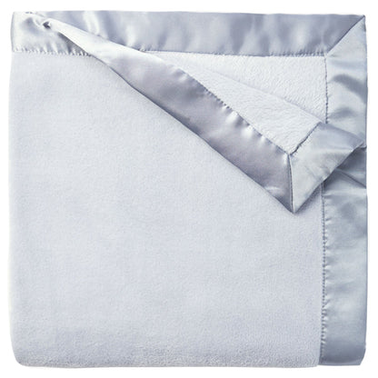 Personalized Baby Blanket Silver Blue by Elegant Baby Baby Blankets Elegant Baby