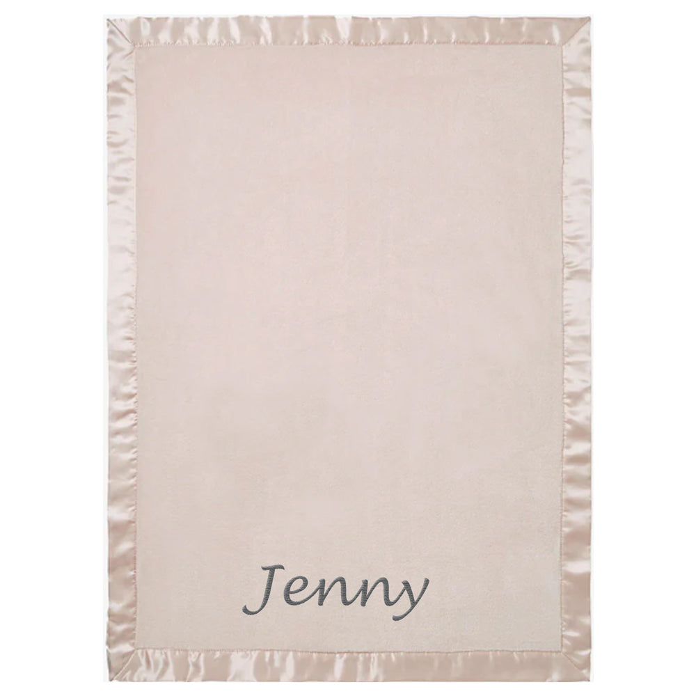 Personalized Baby Blanket  Blush Pink by Elegant Baby