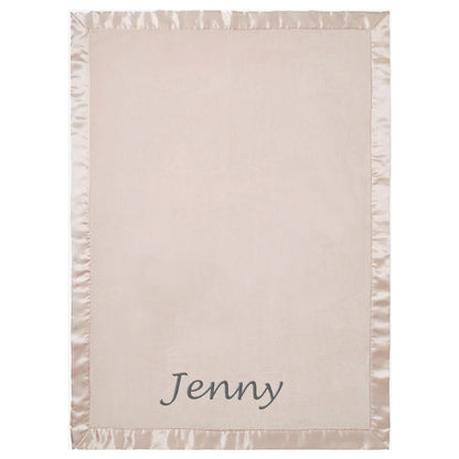 Personalized Baby Blanket Blush Pink by Elegant Baby Baby Blankets Elegant Baby