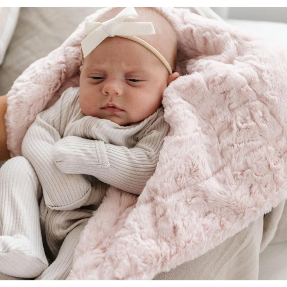 Personalized Baby Blanket  (Mini 15x20)   Blush Dream