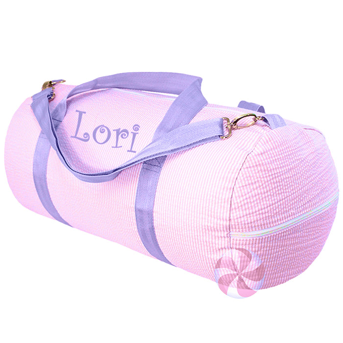 Personalized Weekender Duffel Bag by Mint Princess Seersucker Bags & Totes Mint