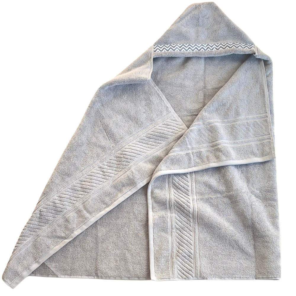 Hooded Towel Silver Grey Collection Hooded Towels Moonbeam Baby