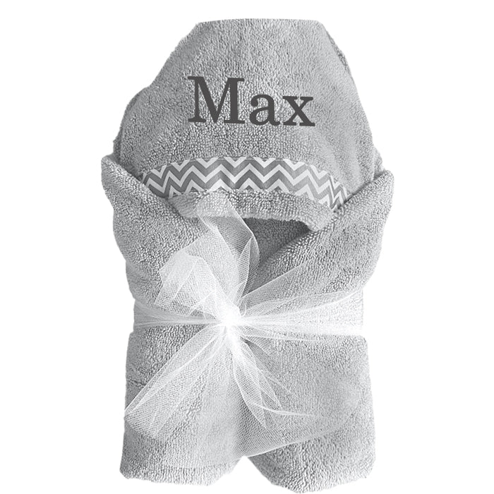 Hooded Towel Silver Grey Collection Hooded Towels Moonbeam Baby
