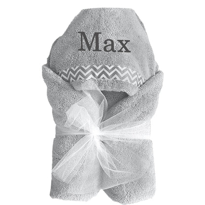 Hooded Towel Silver Grey Collection Hooded Towels Moonbeam Baby