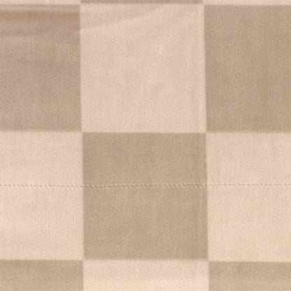 Personalized Baby Blanket Minky Stretch - Neutral Checkered Baby Blankets Saranoni