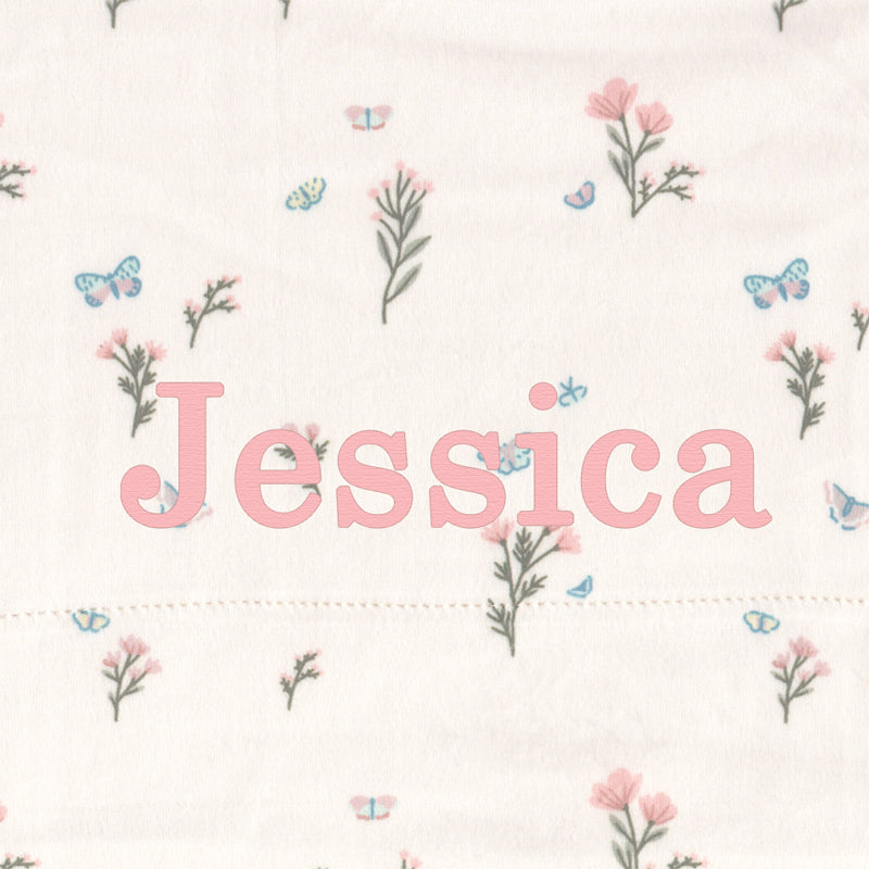 Personalized Baby Blanket Minky Stretch - Secret Garden Baby Blankets Saranoni