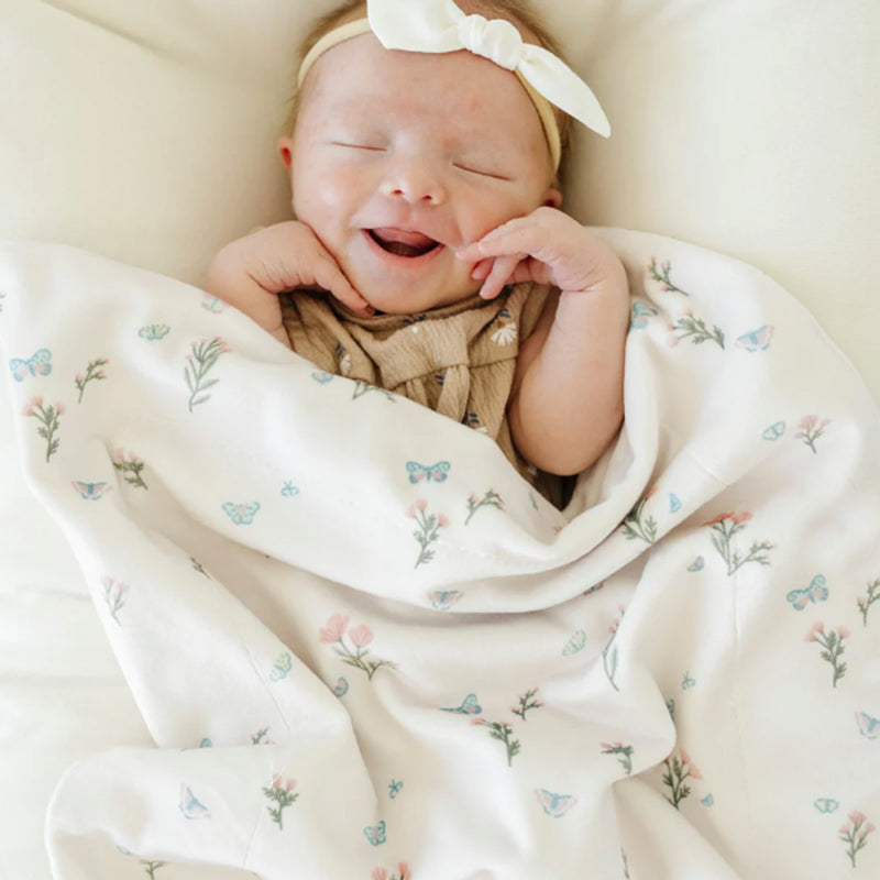 Personalized Baby Blanket Minky Stretch - Secret Garden Baby Blankets Saranoni