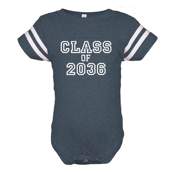 Personalized Vintage Onesie - Class Of Personalized Printed Tees Kristi 3-6 mo (6 Months) Vintage Navy 