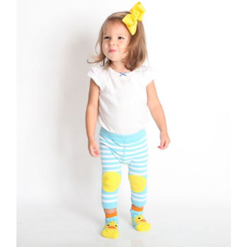 Crawling Legging & Sock Set - Puddles the Duck Monogrammed Apparel Zoochini   